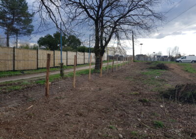 pose de clôture antigibier après.